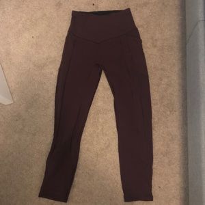 Lululemon cropped maroon leggings